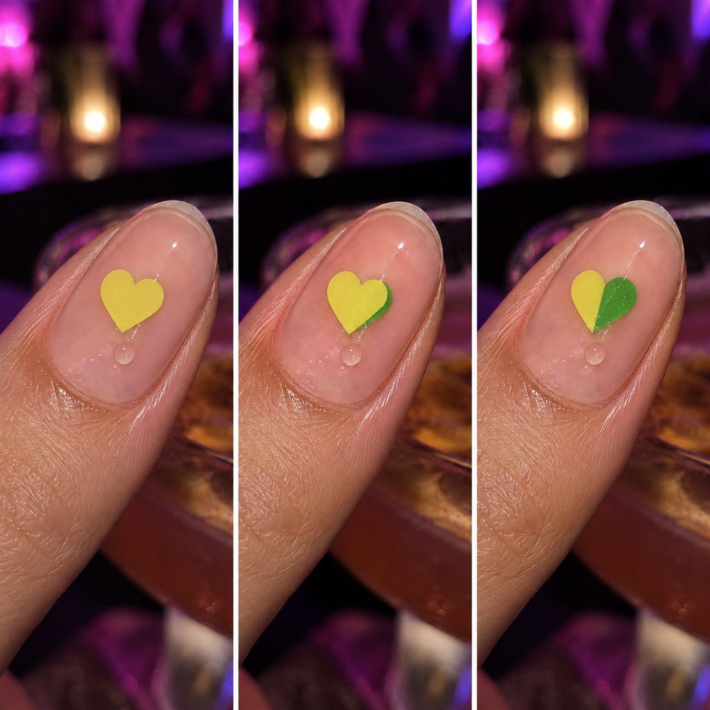 0, 5 puis 15 secondes : le sticker passe du jaune au moitié vert